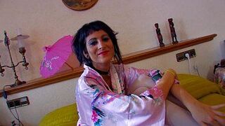 Big hairy pussy brunette fucked deep and hard - porn video