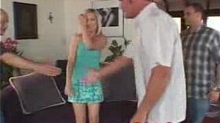 hubby watched a pornstar screwed his hot blonde wife - porn video