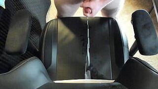 Red head shoots a massive cumshot after edging - porn video