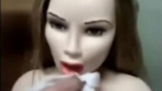 Sex doll love doll Open mouth and streatch she gives head - porn video