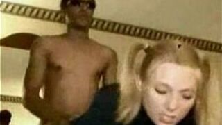 Little white girl getting smashed by black dude - porn video