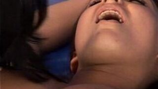 Young brunette lesbians dildo - porn video