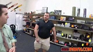 Hot gay sex in pawnshop - porn video