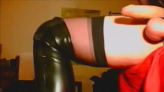 Boots and stockings masturbation - porn video