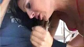 Ariana works with her cute young throat - porn video