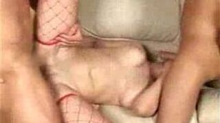 girl with red mam in red net - porn video